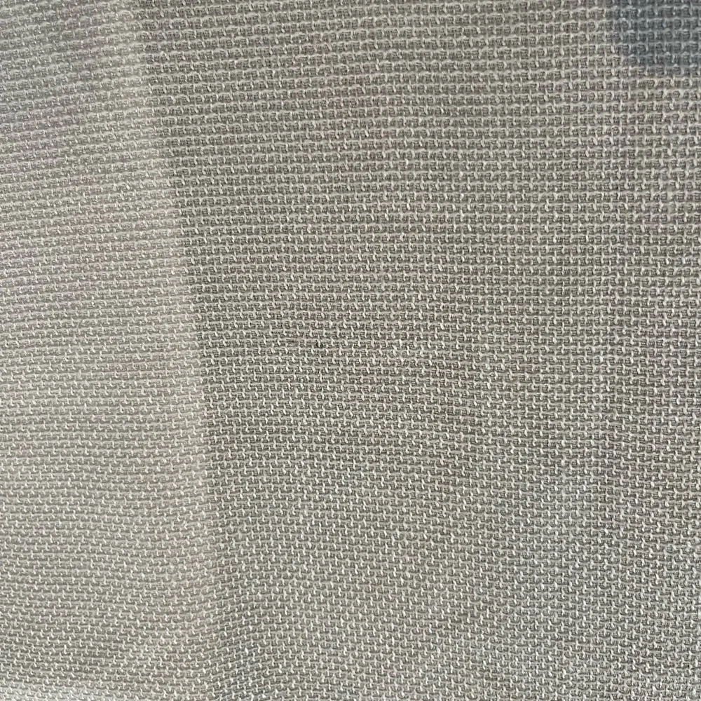2 Panels Of White Textured Fabric Curtains Each are 63x36
